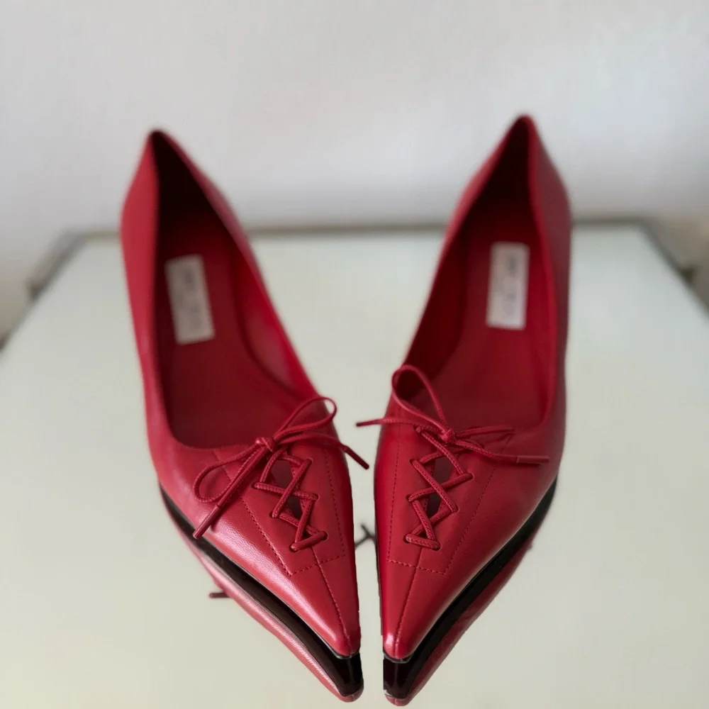 New Jimmy Choo Scarlett 50 Pointed-Toe Lace-Up $1,095 40
